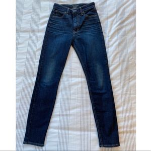 Lucky Brand High Waist Bella Skinny Jeans | dark blue | size 26